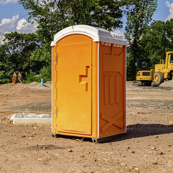 how often are the porta potties cleaned and serviced during a rental period in Larkspur CO